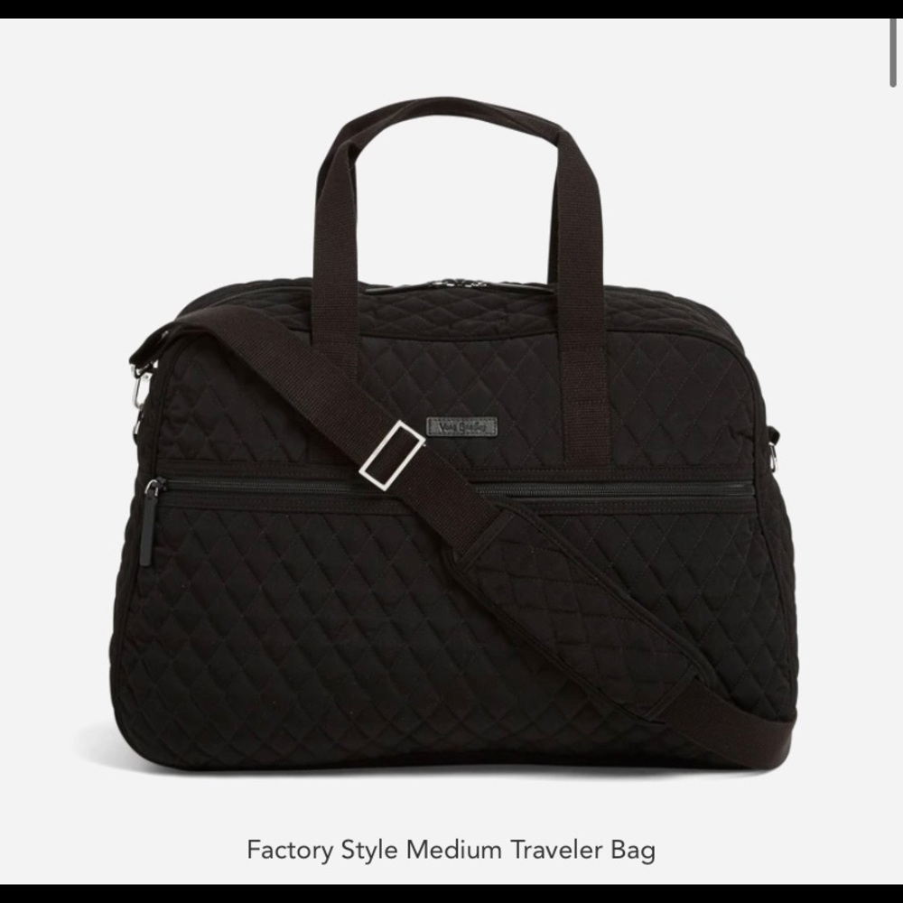 Vera Bradley medium Traveler Bag (black) (NWT)!!